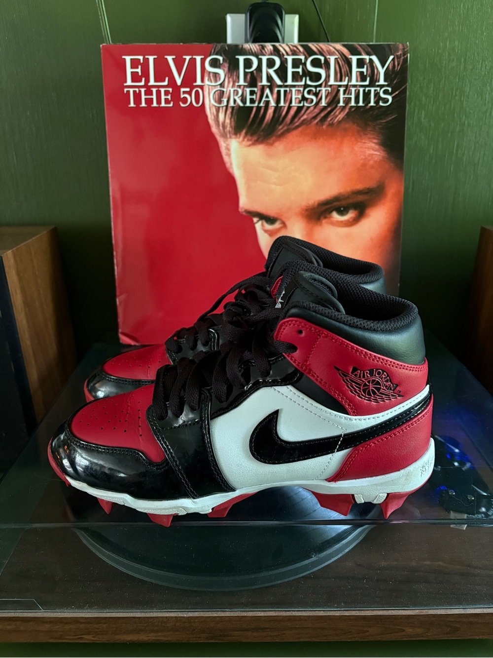 Jordan Kids Red Black White High-Top Sneakers